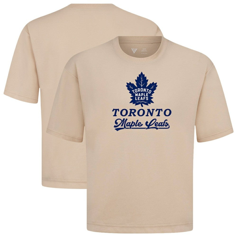 Toronto Maple Leafs Levelwear Team Surge Luxe Signature Knit T-Shirt Khaki