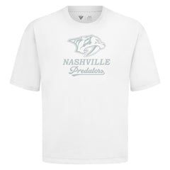 Nashville Predators Levelwear Shadow Surge Luxe Signature Knit T-Shirt White