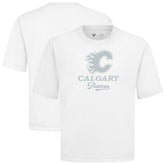 Calgary Flames Levelwear Shadow Surge Luxe Signature Knit T-Shirt White