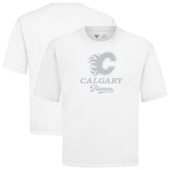 Calgary Flames Levelwear Shadow Surge Luxe Signature Knit T-Shirt White
