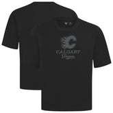 Calgary Flames Levelwear Shadow Surge Luxe Signature Knit T-Shirt Black