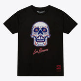 Atlanta Braves Women's Sugar Skull Boxy T-Shirt - Black | Mitchell & Ness
