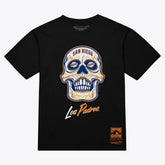 San Diego Padres Women's Sugar Skull Boxy T-Shirt - Black | Mitchell & Ness