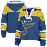 St. Louis Blues '47 Women's Cropped Lacer Hoodie Blue