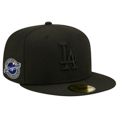 Los Angeles Dodgers 2024/25 Back to Back Champions Circle Side Patch Fitted 59FIFTY Hat - Black | New Era