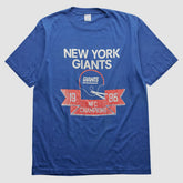 New York Giants Champion 1986 T-shirt - Blue Vintage for sale