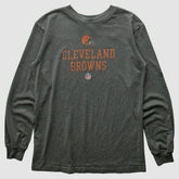 Cleveland Browns Reebok 2000s Long Sleeve T-shirt - Gray Vintage sale