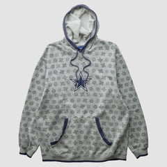 Denver Broncos Reebok 2010s Hooded Pullover Sweatshirt - Heather Gray Vintage sale