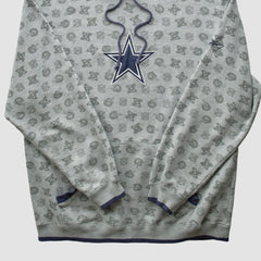 Denver Broncos Reebok 2010s Hooded Pullover Sweatshirt - Heather Gray Vintage sale