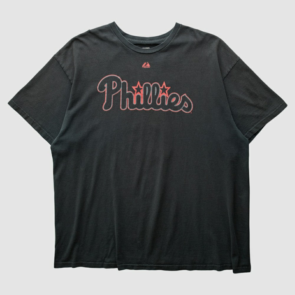 Philadelphia Phillies Majestic 2010s T-shirt - Black Vintage
