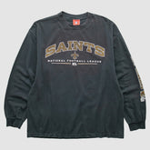 New Orleans Saints NFL 2000s Long Sleeve T-shirt - Black Vintage cheap