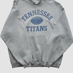 Tennessee Titans Reebok 2000s Hooded Pullover Sweatshirt - Heather Gray Vintage discount