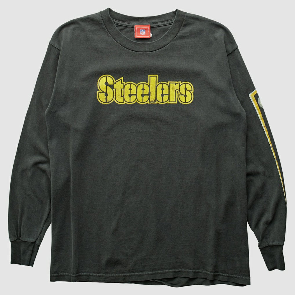 Pittsburgh Steelers NFL 2000s Long Sleeve T-shirt - Black Vintage cheap