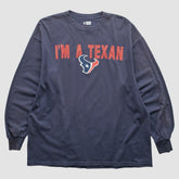 Houston Texans NFL 2010s Long Sleeve T-shirt - Navy Vintage discount