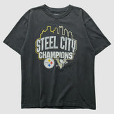 Pittsburgh Steelers Reebok 2009 T-shirt - Charcoal Vintage outlet