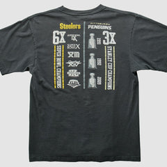 Pittsburgh Steelers Reebok 2009 T-shirt - Charcoal Vintage outlet