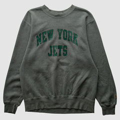 New York Jets Champion 2000s Pullover Sweatshirt - Charcoal Vintage sale