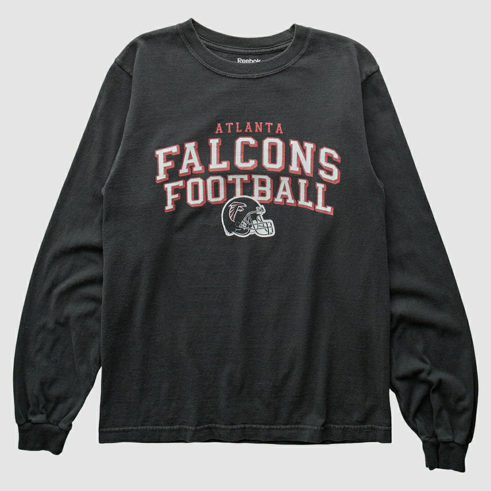 Atlanta Falcons Reebok 2000s Long Sleeve T-shirt - Black Vintage for sale