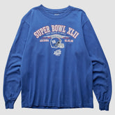 New York Giants Reebok 2008 Long Sleeve T-shirt - Blue Vintage sale