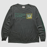 Green Bay Packers NFL 2000s Long Sleeve T-shirt - Charcoal Vintage discount