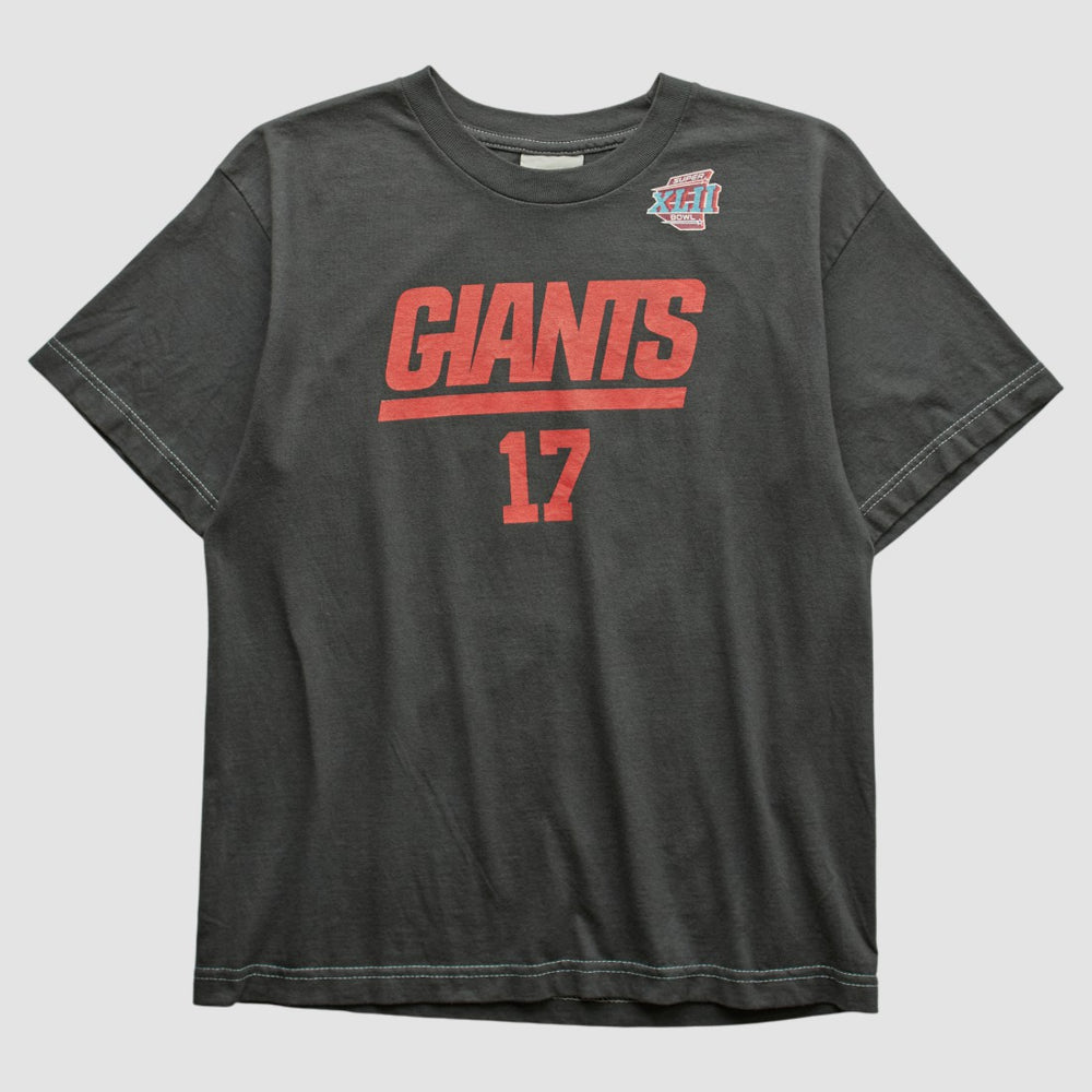 New York Giants 2008 T-shirt - Charcoal Vintage on sale