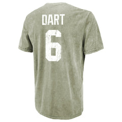 Jaxson Dart New York Giants Majestic Threads Mineral Wash Name & Number T-Shirt - Moss Green for sale