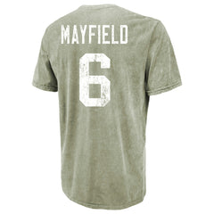 Baker Mayfield Tampa Bay Buccaneers Majestic Threads Mineral Wash Name & Number T-Shirt - Moss Green on sale