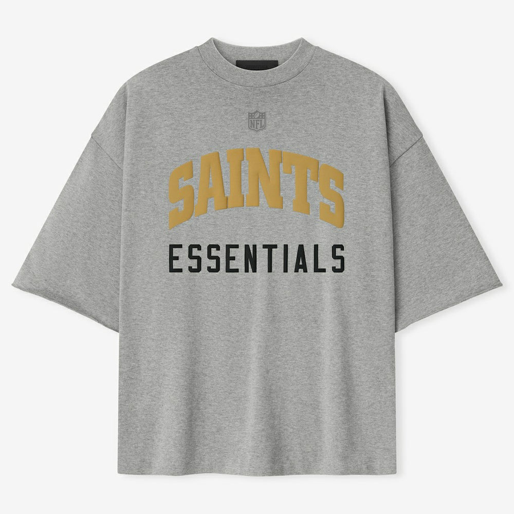 New Orleans Saints Fear of God x NFL Unisex 3/4-Sleeve T-Shirt - Heather Gray discount