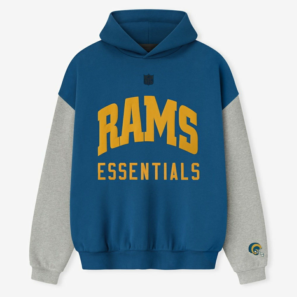 Los Angeles Rams Fear of God x NFL Unisex Sport Hoodie - Royal/Heather Gray on sale