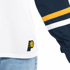 Indiana Pacers G-III 4Her by Carl Banks Women's Key Player Oversized Hooded Long Sleeve T-Shirt - White/Navy shop