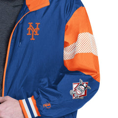 New York Mets Pro Player Legacy Lightweight Full-Zip Hooded Jacket - Royal/Orange