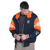 Detroit Tigers Pro Player Legacy Lightweight Full-Zip Hooded Jacket - Navy/Orange