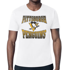Pittsburgh Penguins Starter Comic Style Team Graphic T-Shirt White