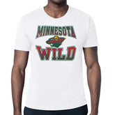 Minnesota Wild Starter Comic Style Team Graphic T-Shirt White
