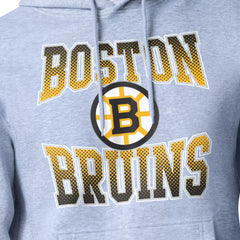 Boston Bruins Starter Comic Style Team Graphic Hoodie Gray