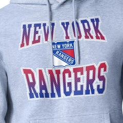 New York Rangers Starter Comic Style Team Graphic Hoodie Gray