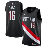 Yang Hansen Portland Trail Blazers Unisex Swingman Jersey - Icon Edition - Black | Nike for sale