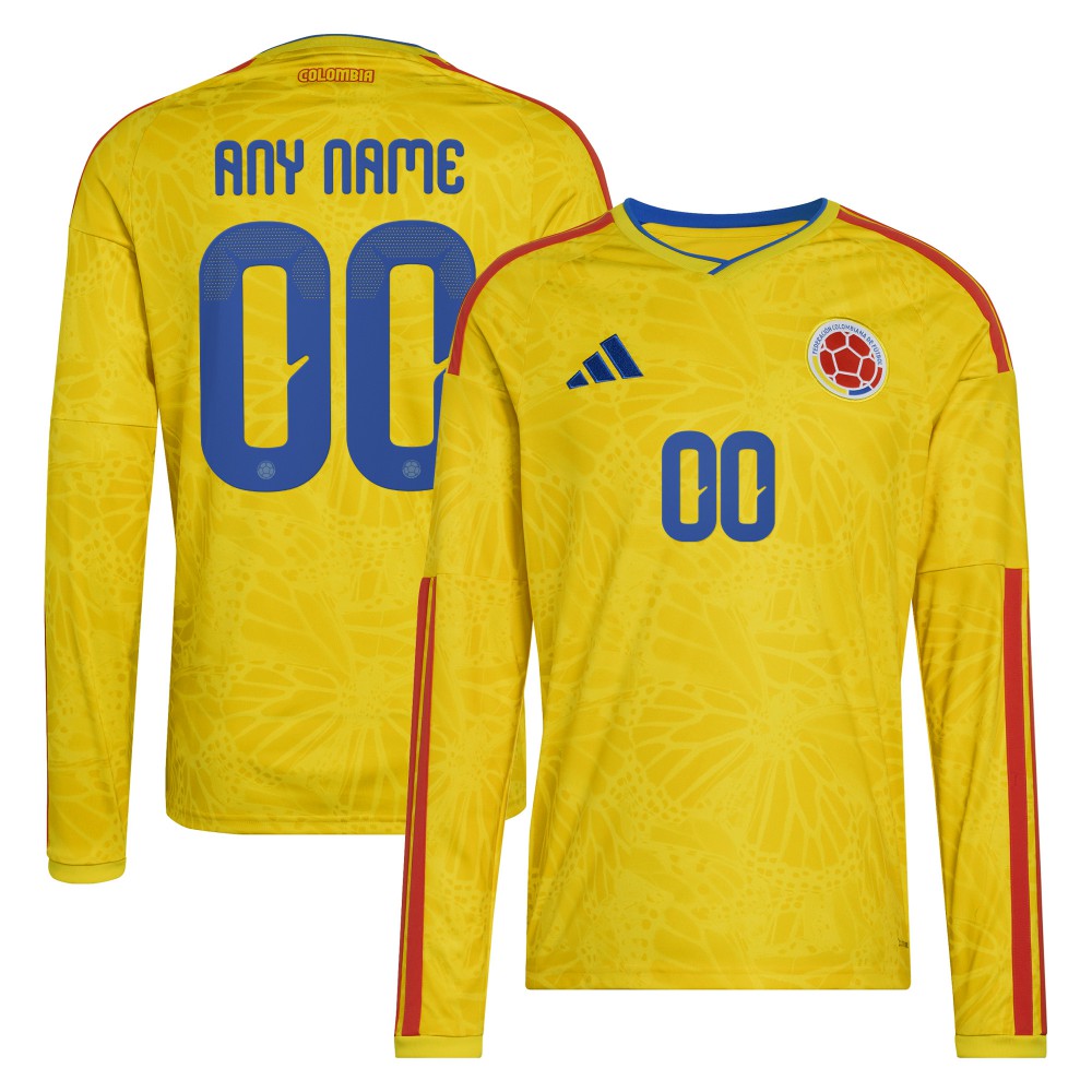 Colombia National Team FIFA x World Cup 2026 Home Replica Long Sleeve Custom Jersey - Yellow | Adidas online