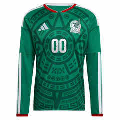 Mexico National Team 2026 Home Replica Long Sleeve Custom Jersey - Green | Adidas cheap
