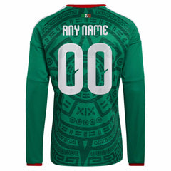 Mexico National Team 2026 Home Replica Long Sleeve Custom Jersey - Green | Adidas cheap