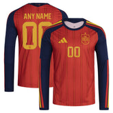 Spain National Team FIFA x World Cup 2026 Home Replica Long Sleeve Custom Jersey - Red | Adidas on sale
