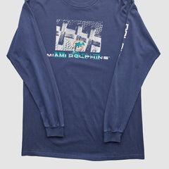 Miami Dolphins 2000s Long Sleeve T-shirt - Navy Vintage cheap