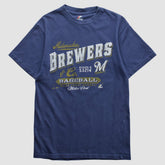 Milwaukee Brewers Majestic 2010s T-shirt - Navy Vintage