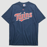 Minnesota Twins Majestic 2000s T-shirt - Navy Vintage