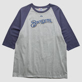Milwaukee Brewers Majestic 2000s T-shirt - Gray Vintage