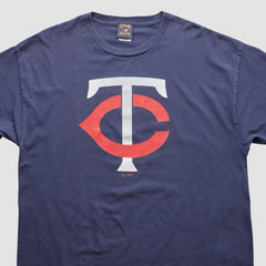 Minnesota Twins Majestic 2000s T-shirt - Navy Vintage