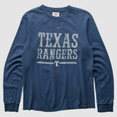 Texas Rangers 2000s Long Sleeve T-shirt - Navy Vintage | Nike