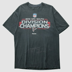 Atlanta Falcons Reebok 2010 T-shirt - Charcoal Vintage sale