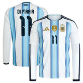 Angel Di Maria Argentina National Team 2026 Home Replica Long Sleeve Jersey - White | Adidas cheap