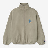 Los Angeles Dodgers Fear of God x MLB Unisex Modern Suede Half-Zip Jacket - Gray